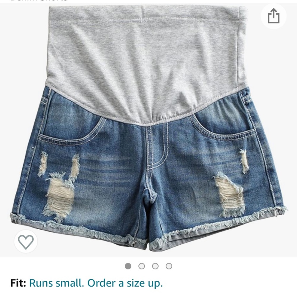 Maternity jean shorts